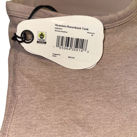 prAna Heavana Racerback Tank Top in willow heather size medium Women's NWT - Picture 3 of 5